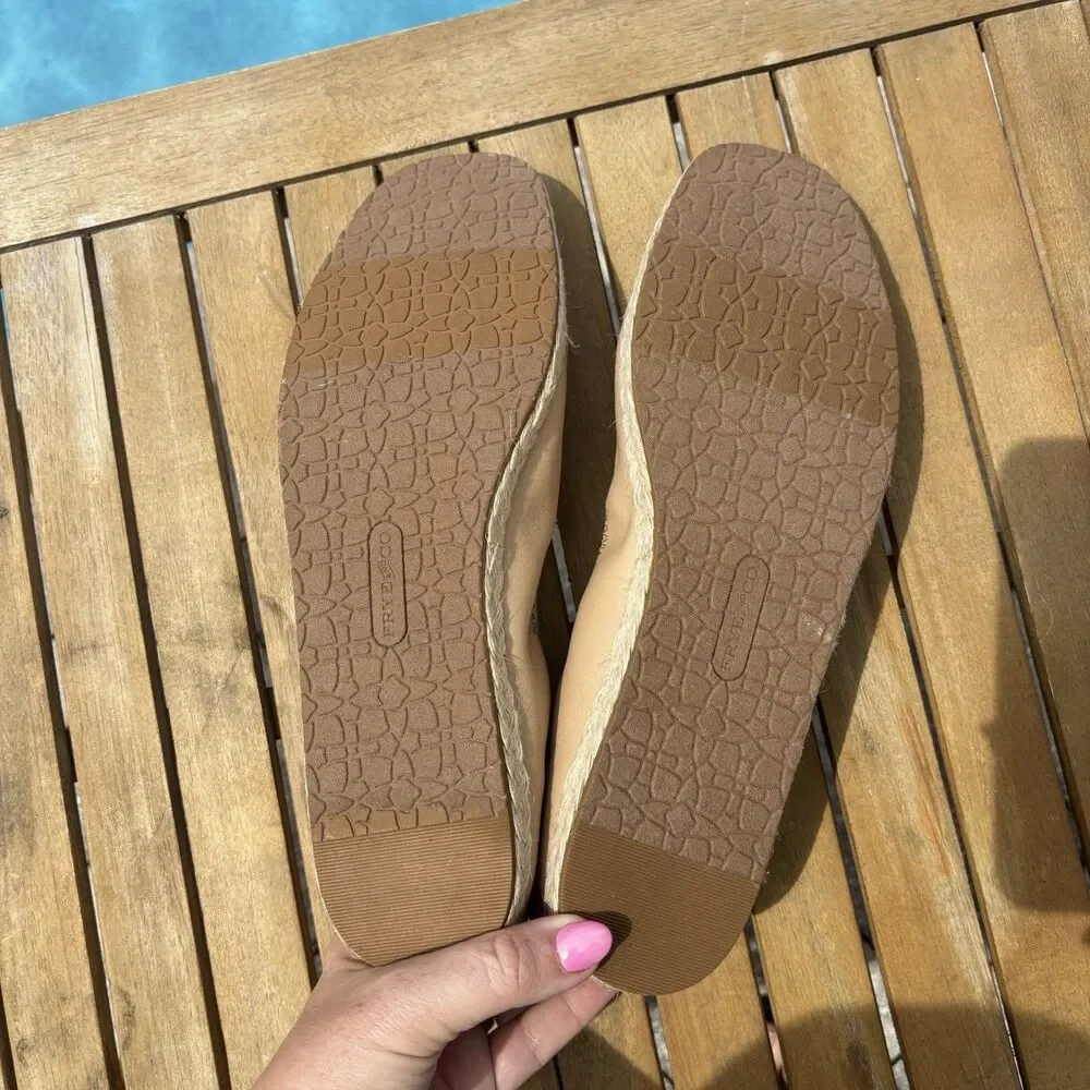Frye and Co Willow‎ Ballet Flats Women's 10 M Tan Espadrilles Slip On